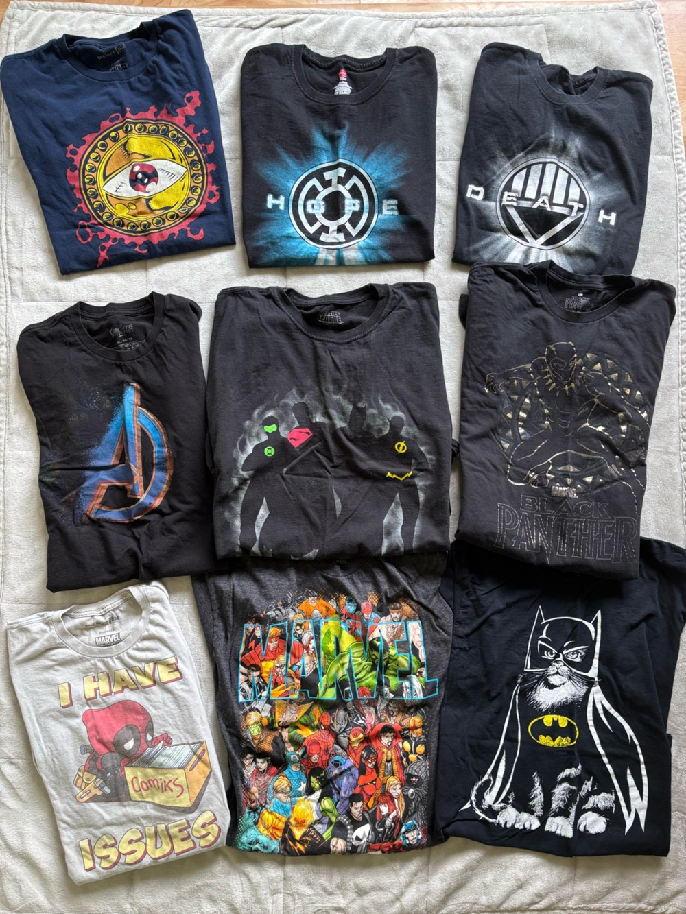 Adult Marvel/Superhero Graphic Tee Bundle